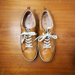 ECCO Beige Leather Sneakers Women (US 9.5 / EU 40)
